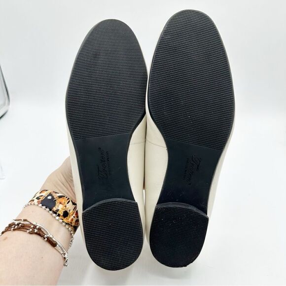 Trotters Womens Pearlized Ivory Leather Slip On Dress Shoe Flats Almond Toe 7 W - Picture 10 of 14